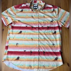 Star Wars RSVLTS Mandalorian Grogu Yoda Layers Shirt XL Mens KunuFlex Disney